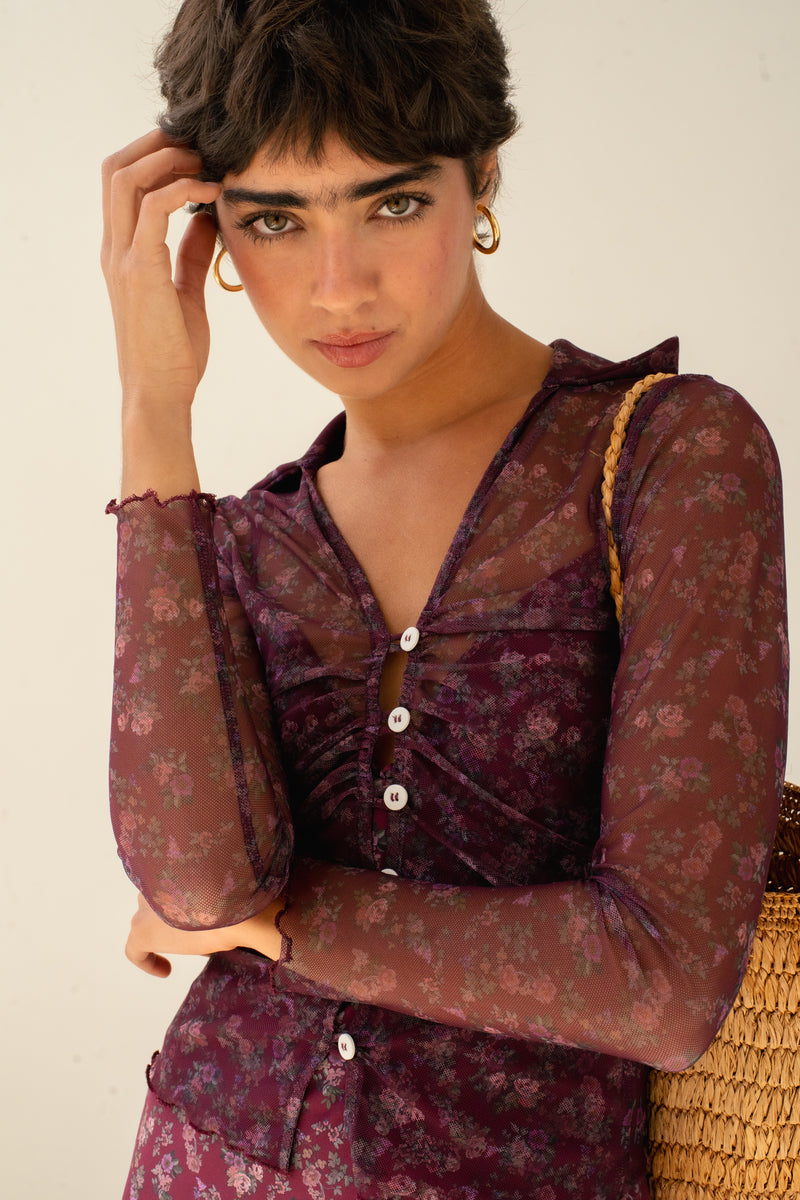 Camisa Vanessa Vinho